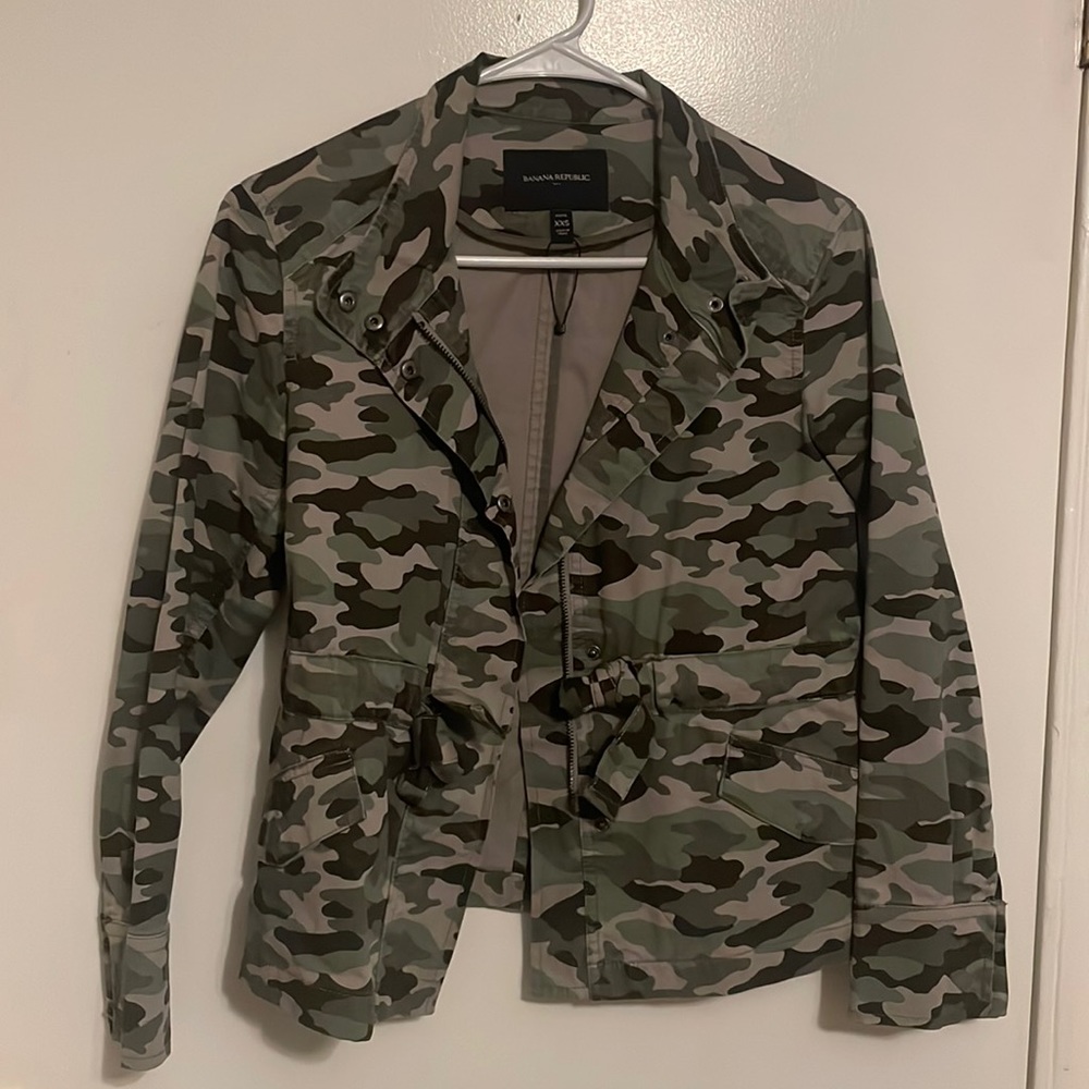 BANANA REPUBLIC Women’s Army Zip Jacket, Size XXS